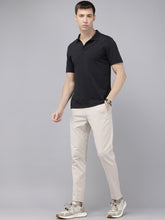 Men's Beige Cotton Caribbean Slim Fit Solid 5 Pocket Cross Pocket Trouser
